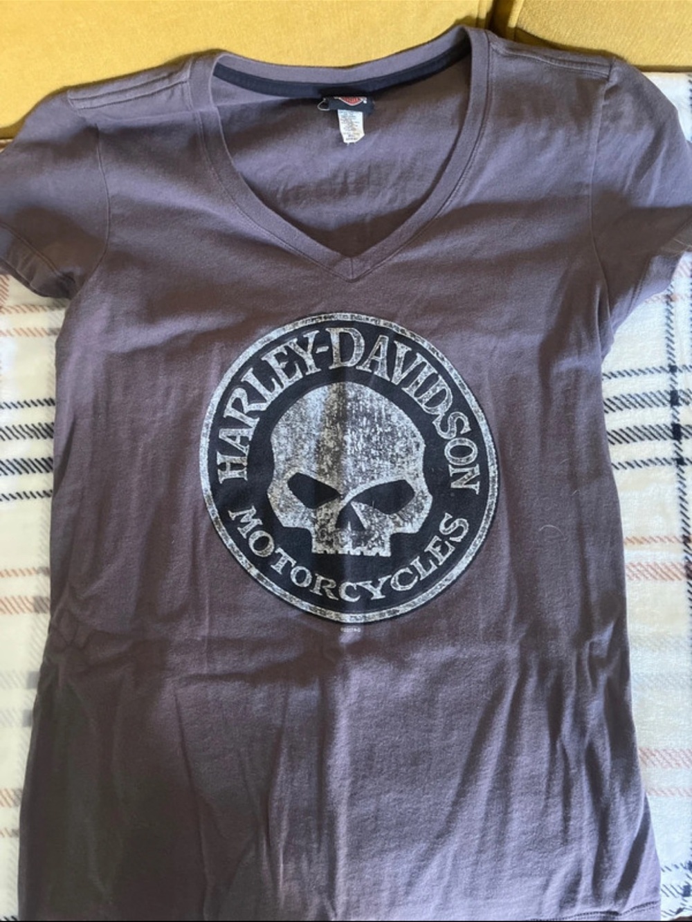 Harley-Davidson dark grey V-Neck Skull Logo Tee